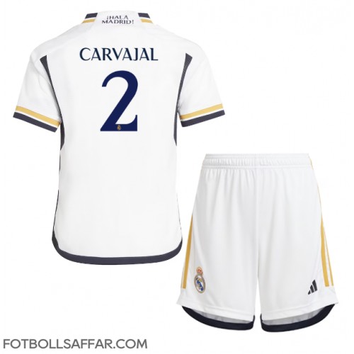 Real Madrid Daniel Carvajal #2 Hemmadräkt Barn 2023-24 Kortärmad (+ Korta byxor)